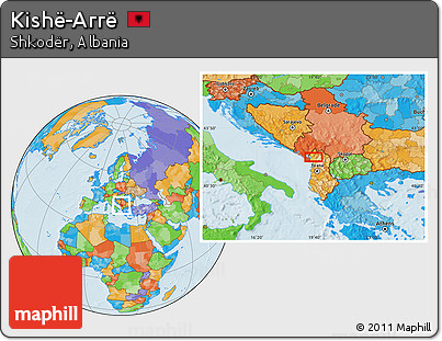 Political Location Map of Kishë-Arrë