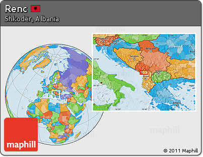 Political Location Map of Renc