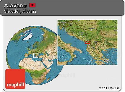 Satellite Location Map of Alavane