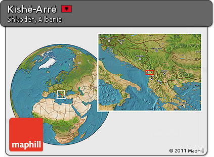 Satellite Location Map of Kishë-Arrë