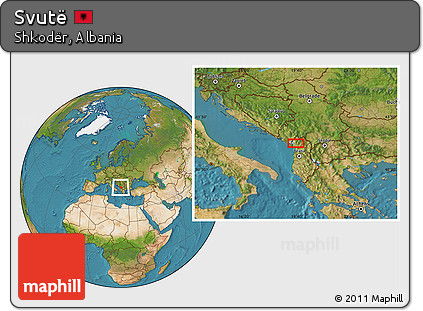 Satellite Location Map of Svutë