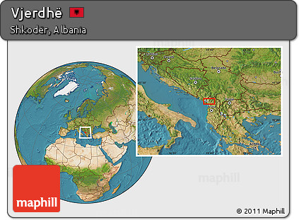 Satellite Location Map of Vjerdhë