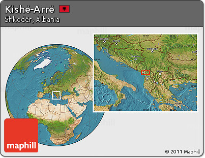 Satellite Location Map of Kishë-Arrë