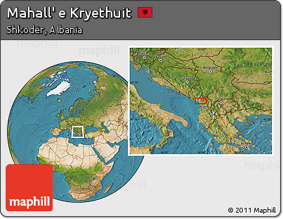 Satellite Location Map of Mahall' E Kryethuit