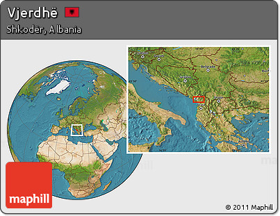 Satellite Location Map of Vjerdhë