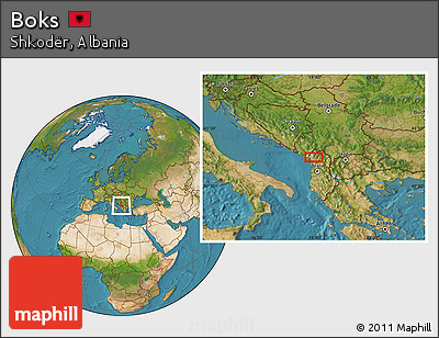 Satellite Location Map of Boks