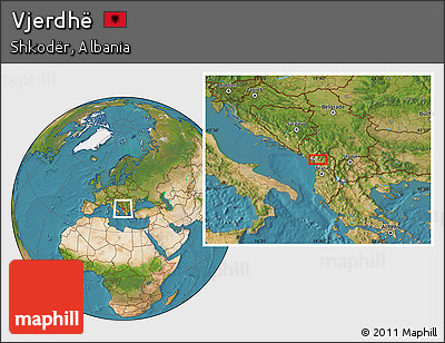 Satellite Location Map of Vjerdhë