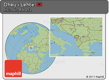Savanna Style Location Map of Dheu I Lehtë
