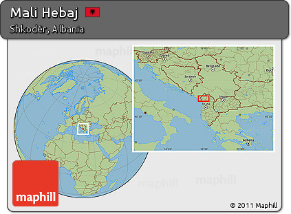 Savanna Style Location Map of Mali Hebaj