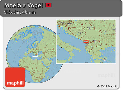 Savanna Style Location Map of Mnela E Vogël