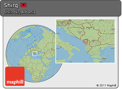 Savanna Style Location Map of Shirq