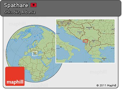 Savanna Style Location Map of Spatharë