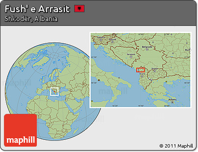 Savanna Style Location Map of Fush' E Arrasit