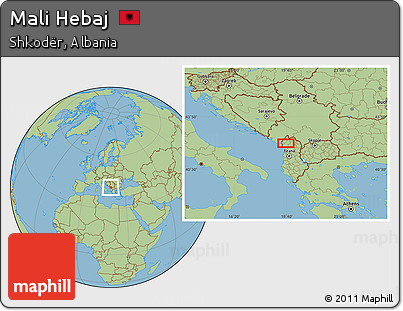 Savanna Style Location Map of Mali Hebaj