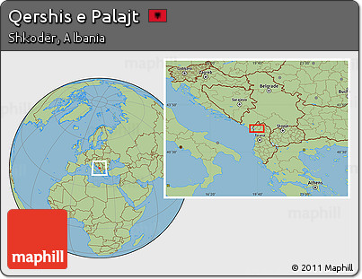 Savanna Style Location Map of Qershis E Palajt
