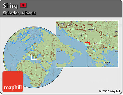 Savanna Style Location Map of Shirq