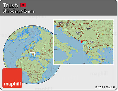 Savanna Style Location Map of Trush