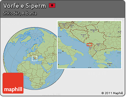 Savanna Style Location Map of Vorfë E Sipërm