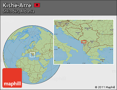 Savanna Style Location Map of Kishë-Arrë