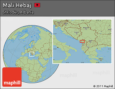 Savanna Style Location Map of Mali Hebaj