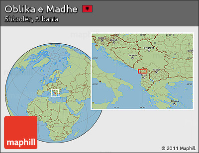 Savanna Style Location Map of Oblika E Madhe
