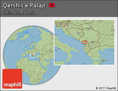 Savanna Style Location Map of Qershis E Palajt