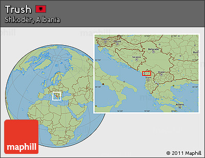 Savanna Style Location Map of Trush