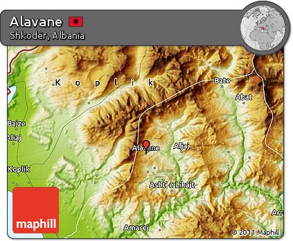 Physical Map of Alavane