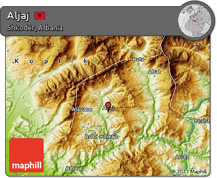 Physical Map of Aljaj