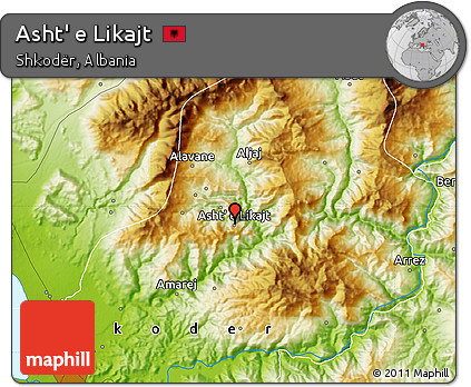 Physical Map of Asht' E Likajt