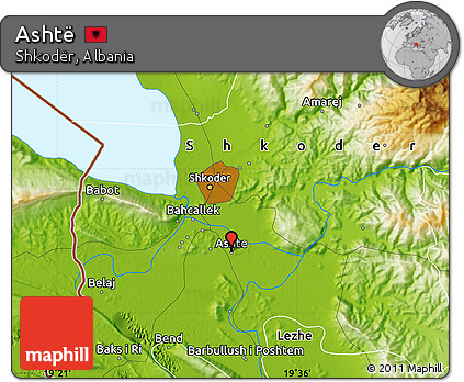Physical Map of Ashtë