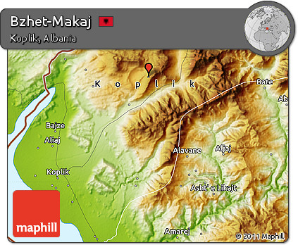 Physical Map of Bzhet-Makaj