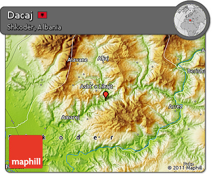 Physical Map of Dacaj