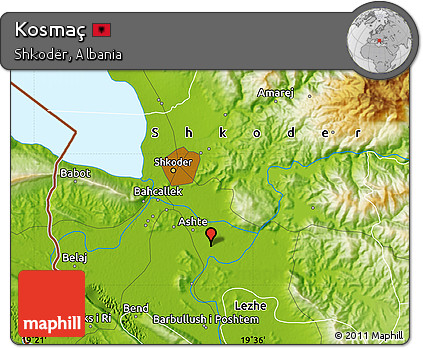 Physical Map of Kosmaç