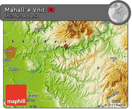 Physical Map of Mahall' E Vnit