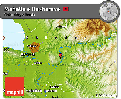 Physical Map of Mahalla E Haxhareve