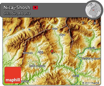 Physical Map of Nicaj-Shosh