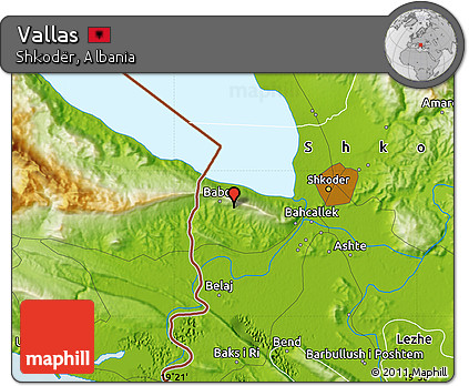 Physical Map of Vallas
