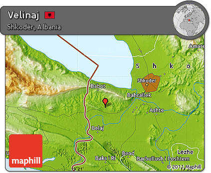Physical Map of Velinaj