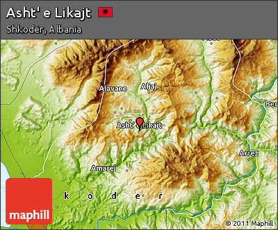 Physical Map of Asht' E Likajt