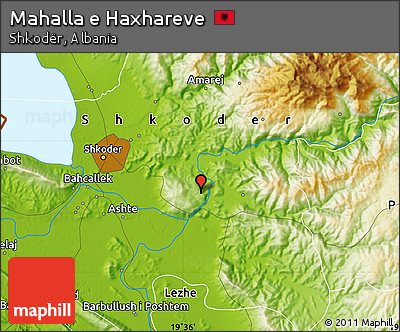 Physical Map of Mahalla E Haxhareve