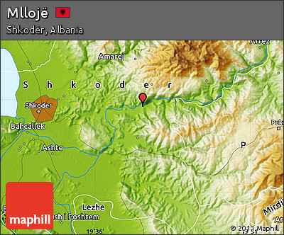 Physical Map of Mllojë