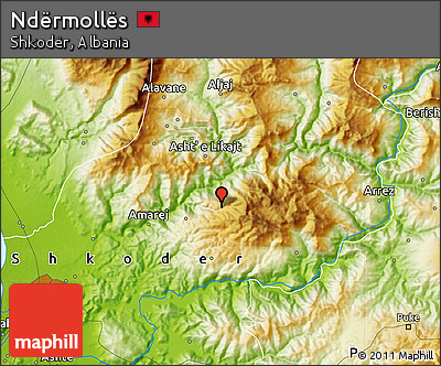 Physical Map of Ndërmollës