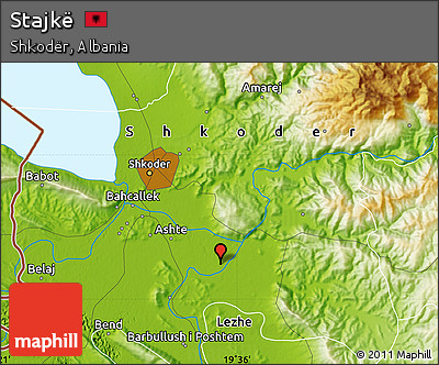 Physical Map of Stajkë