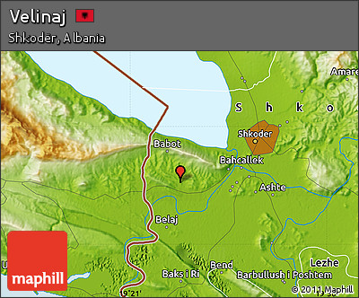 Physical Map of Velinaj