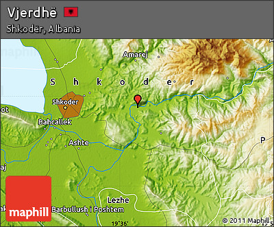 Physical Map of Vjerdhë