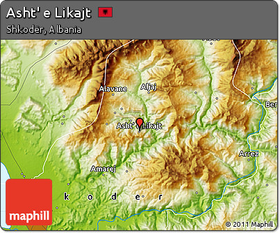 Physical Map of Asht' E Likajt