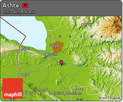 Physical Map of Ashtë