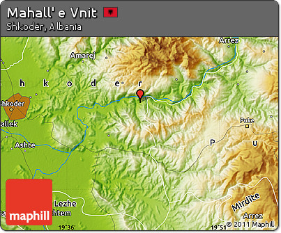 Physical Map of Mahall' E Vnit