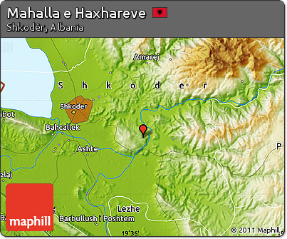 Physical Map of Mahalla E Haxhareve